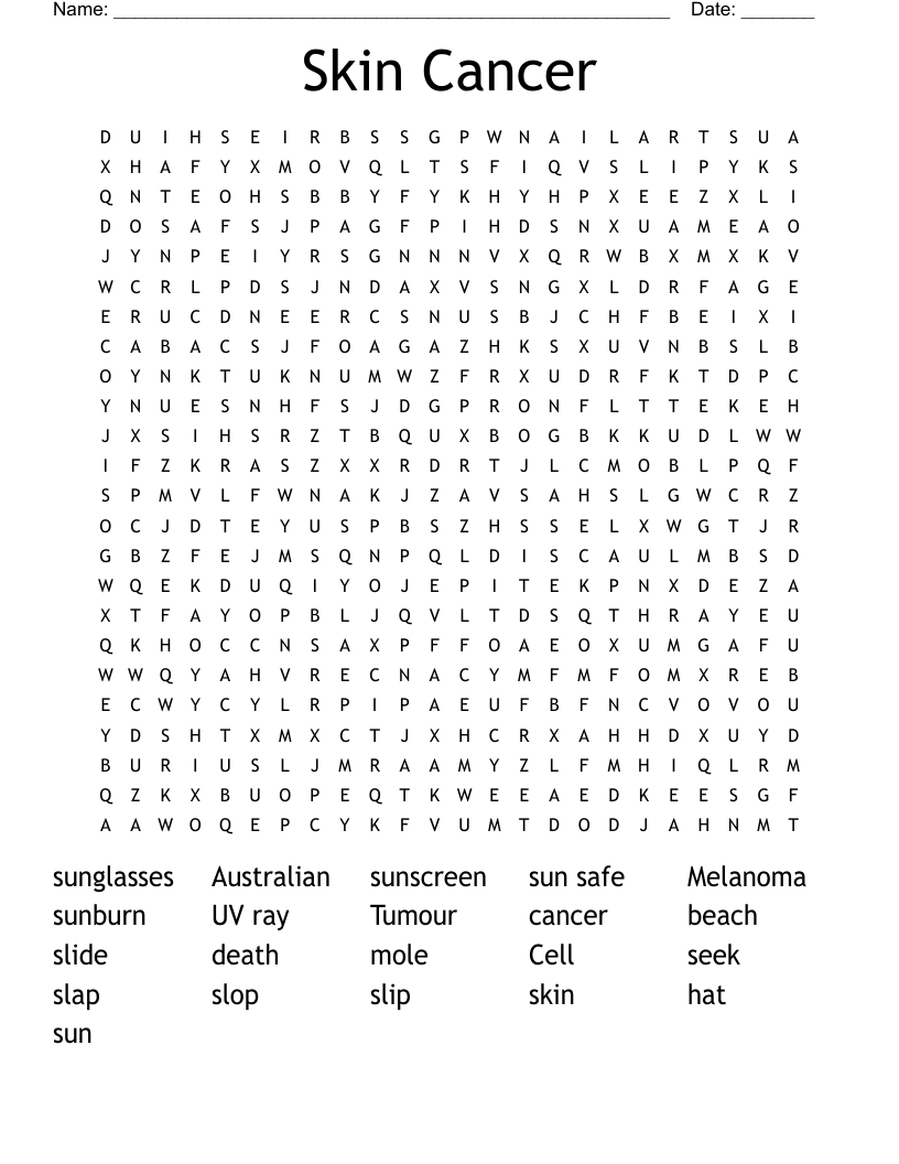 Sun Safety Crossword WordMint