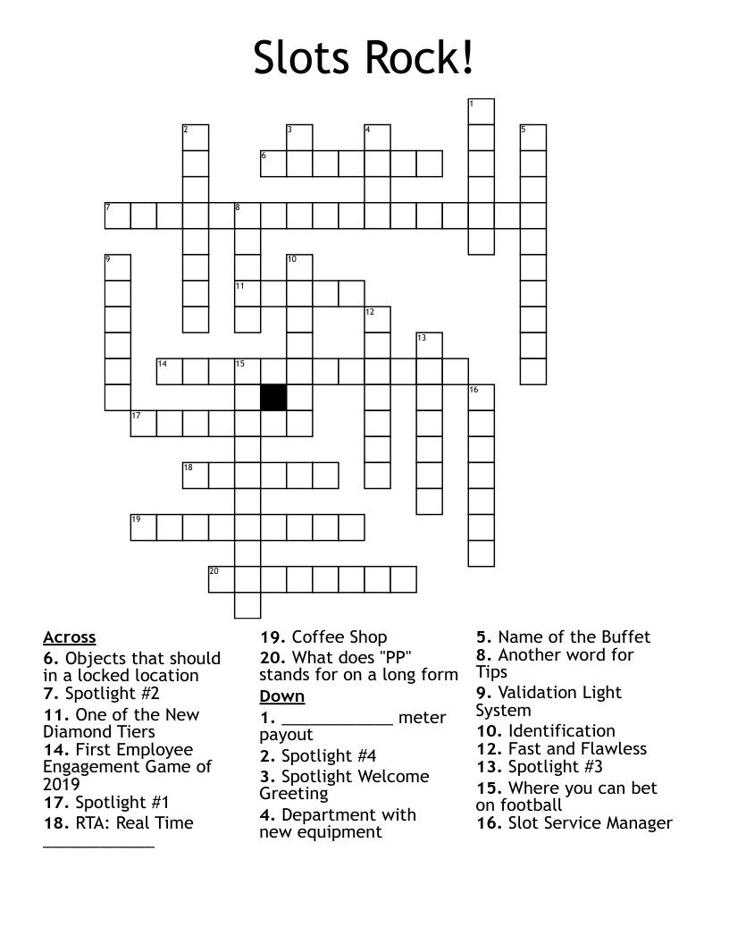 Slots Rock! Crossword WordMint