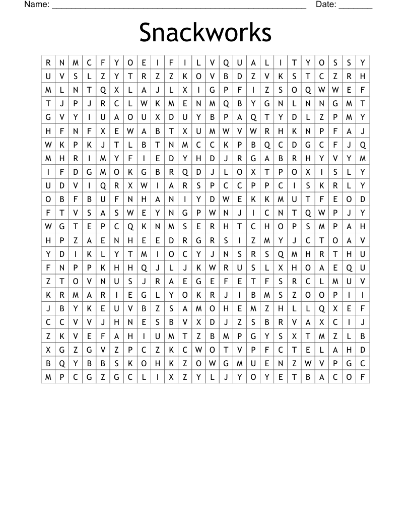 Snackworks Word Search WordMint