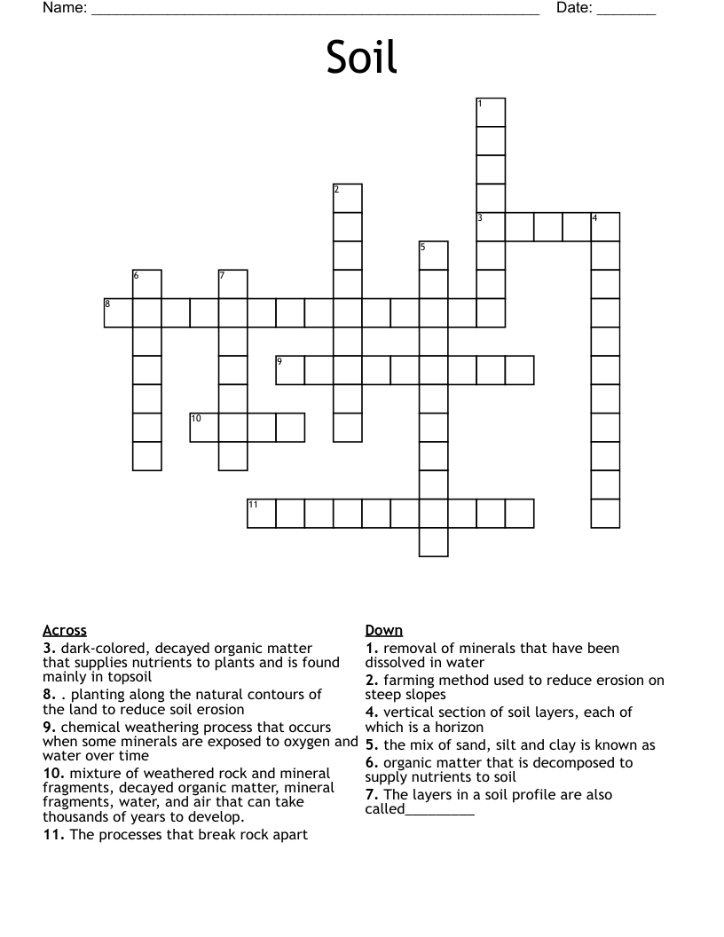 Soil Crossword WordMint