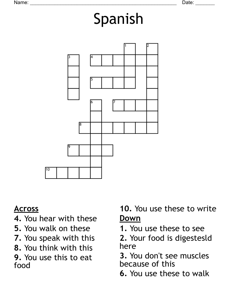 Spanish Crossword WordMint