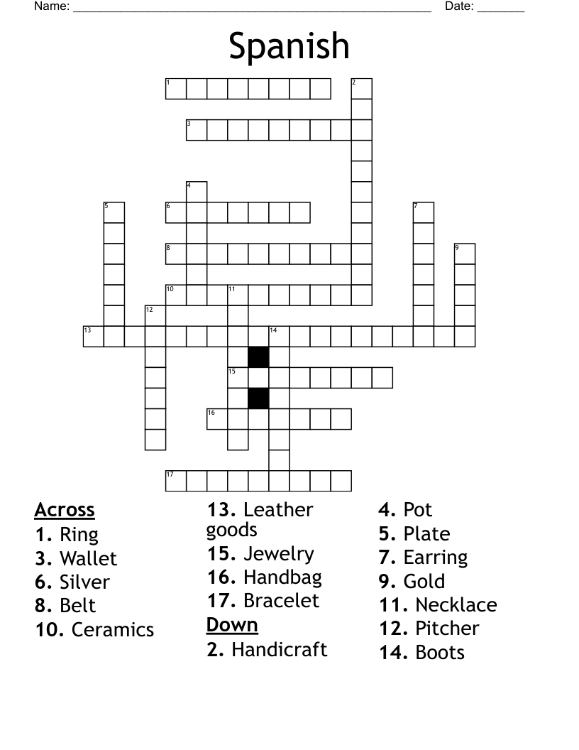 Spanish Crossword WordMint