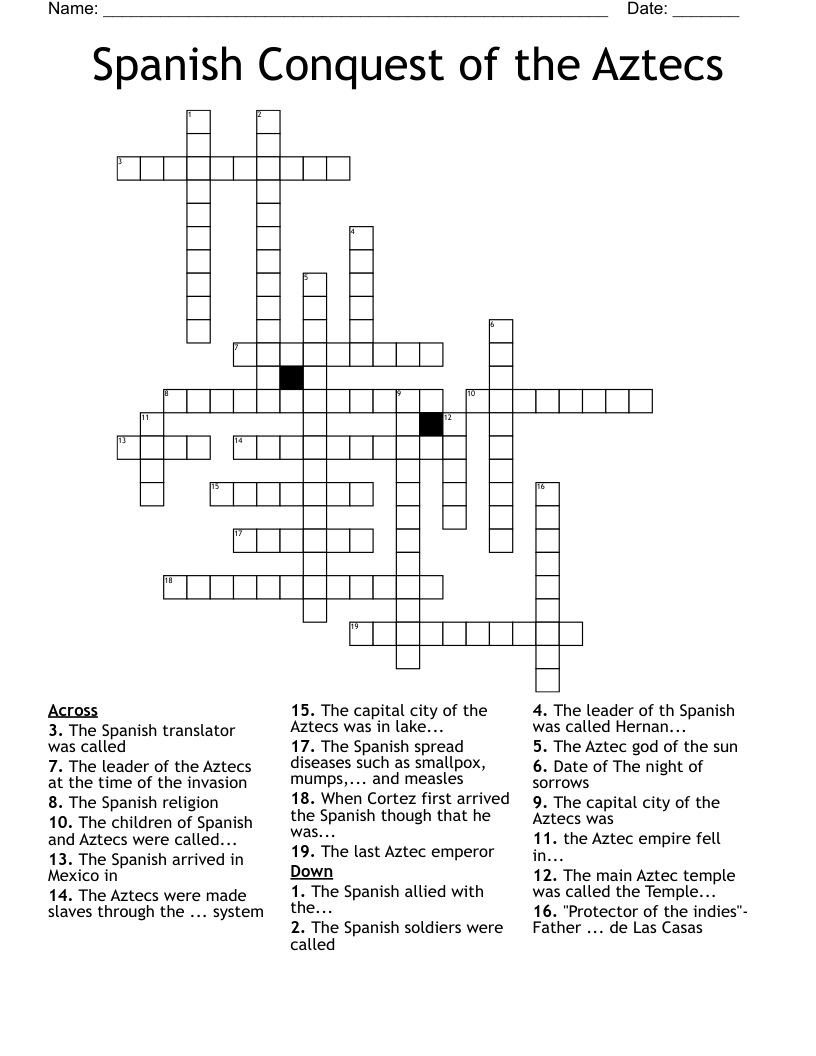 AZTECS Word Search WordMint