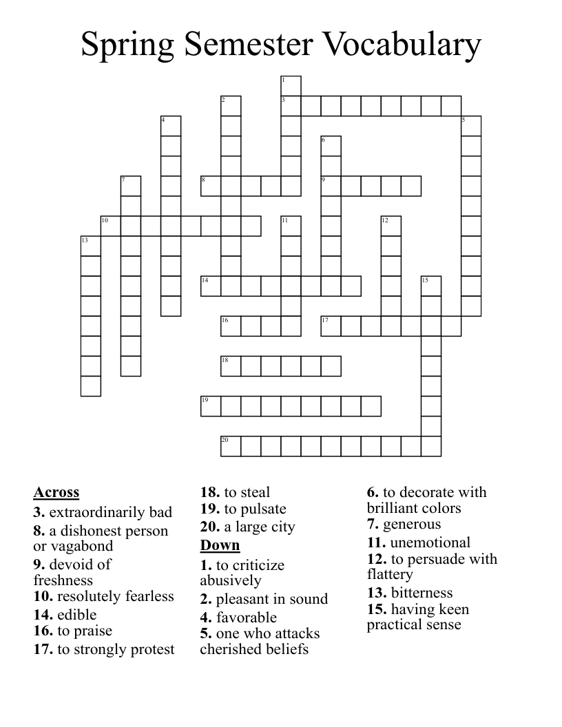 GRE Words 2 Crossword WordMint