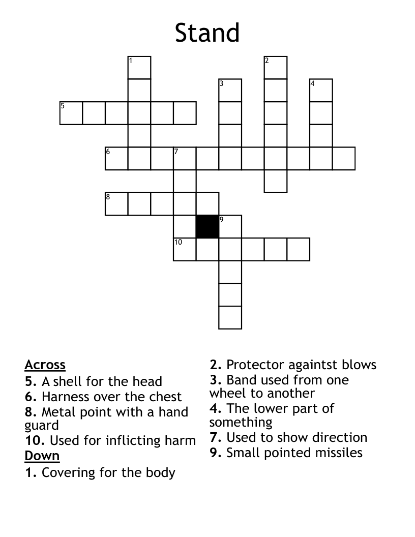 Stand Crossword WordMint