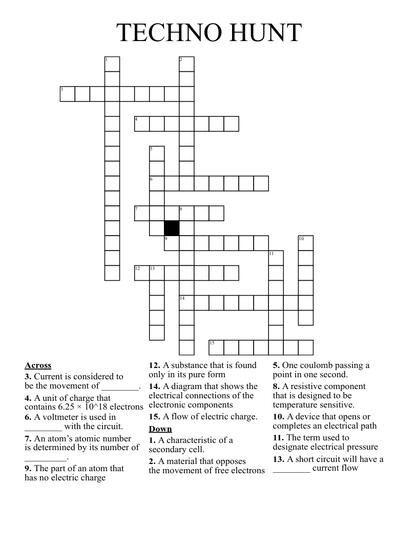 TECHNO HUNT Crossword WordMint