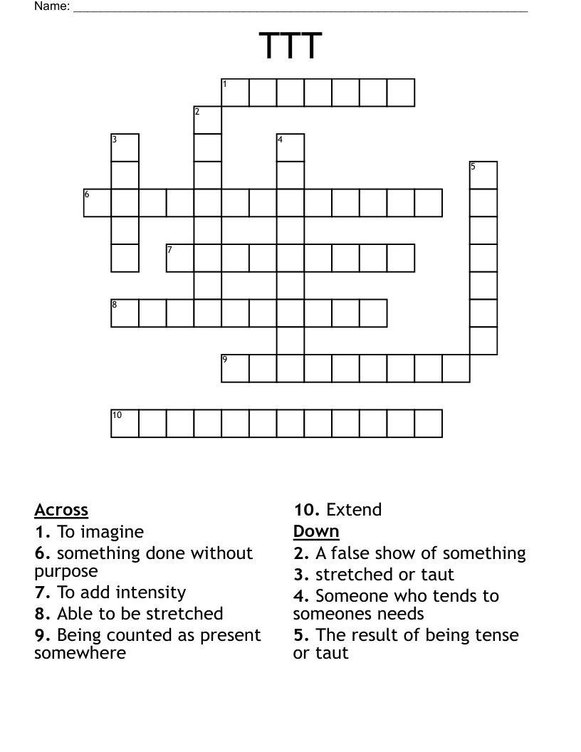 TTT Crossword WordMint