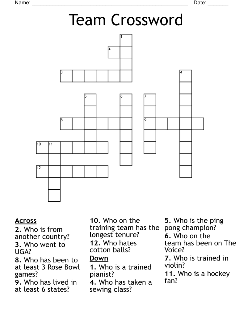 Team Crossword WordMint