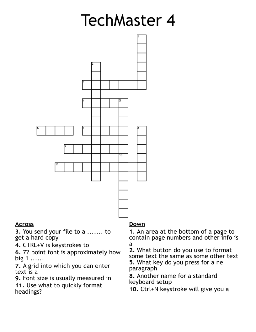 TechMaster 4 Crossword WordMint
