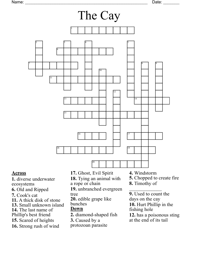 The Cay Crossword WordMint