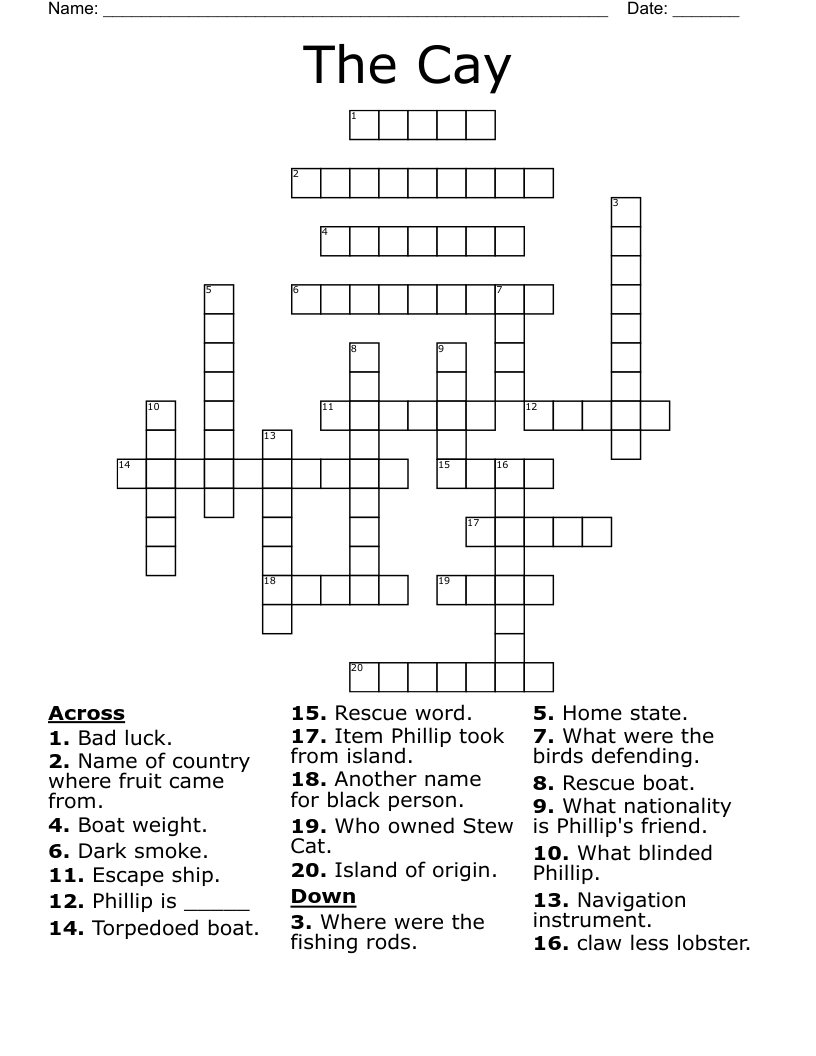 The Cay Crossword WordMint