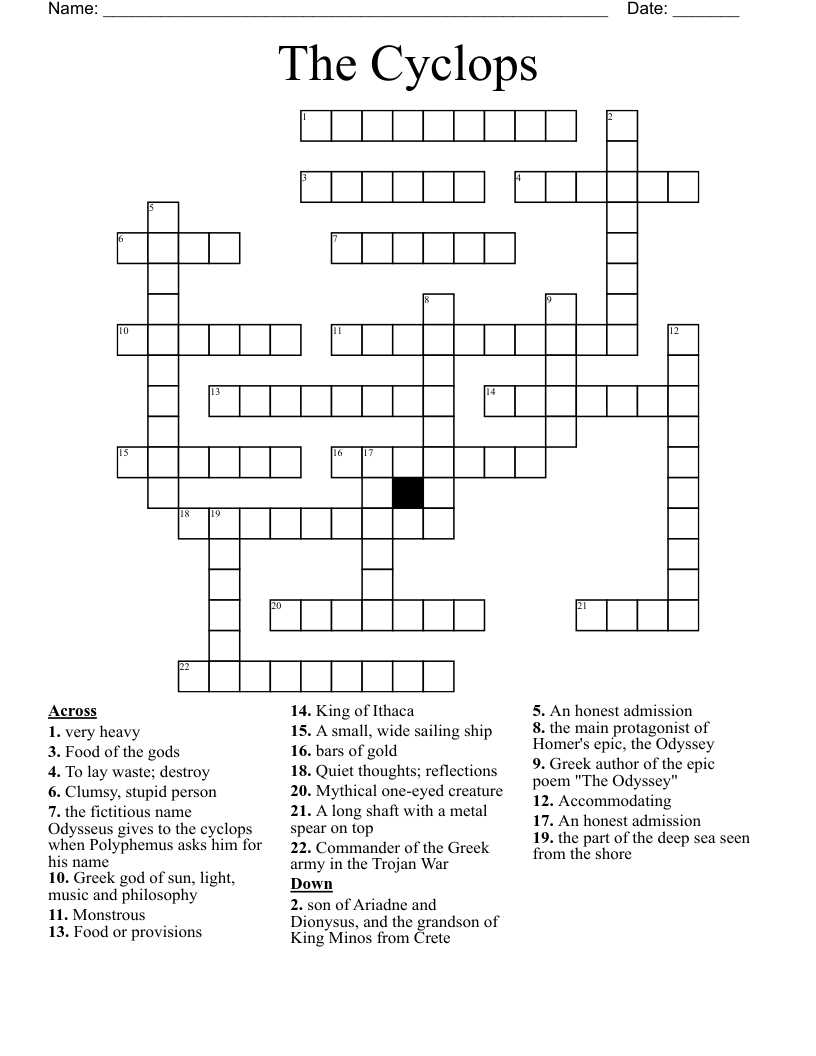 The Cyclops Crossword WordMint