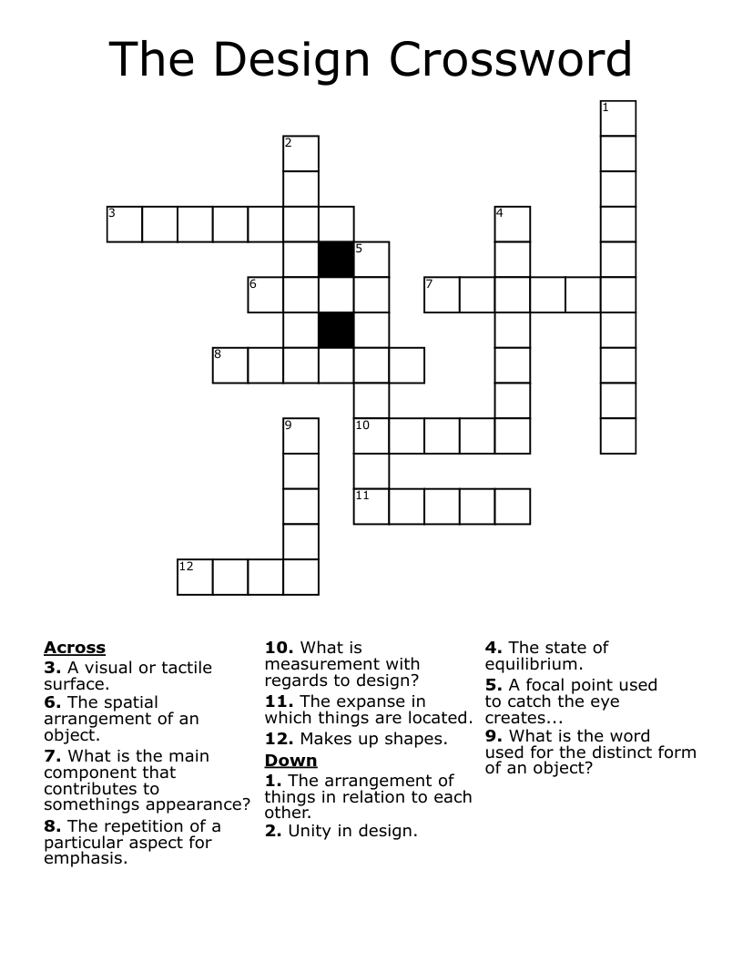 The Design Crossword WordMint