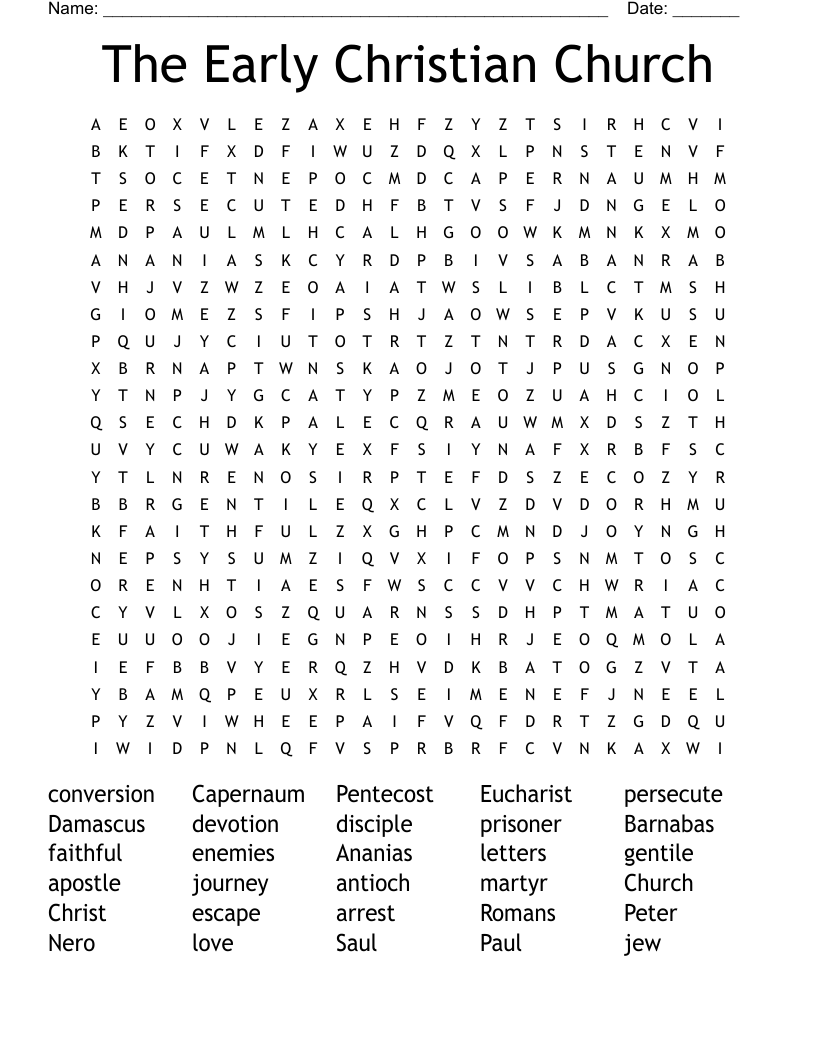 Saul's Conversion Word Search WordMint