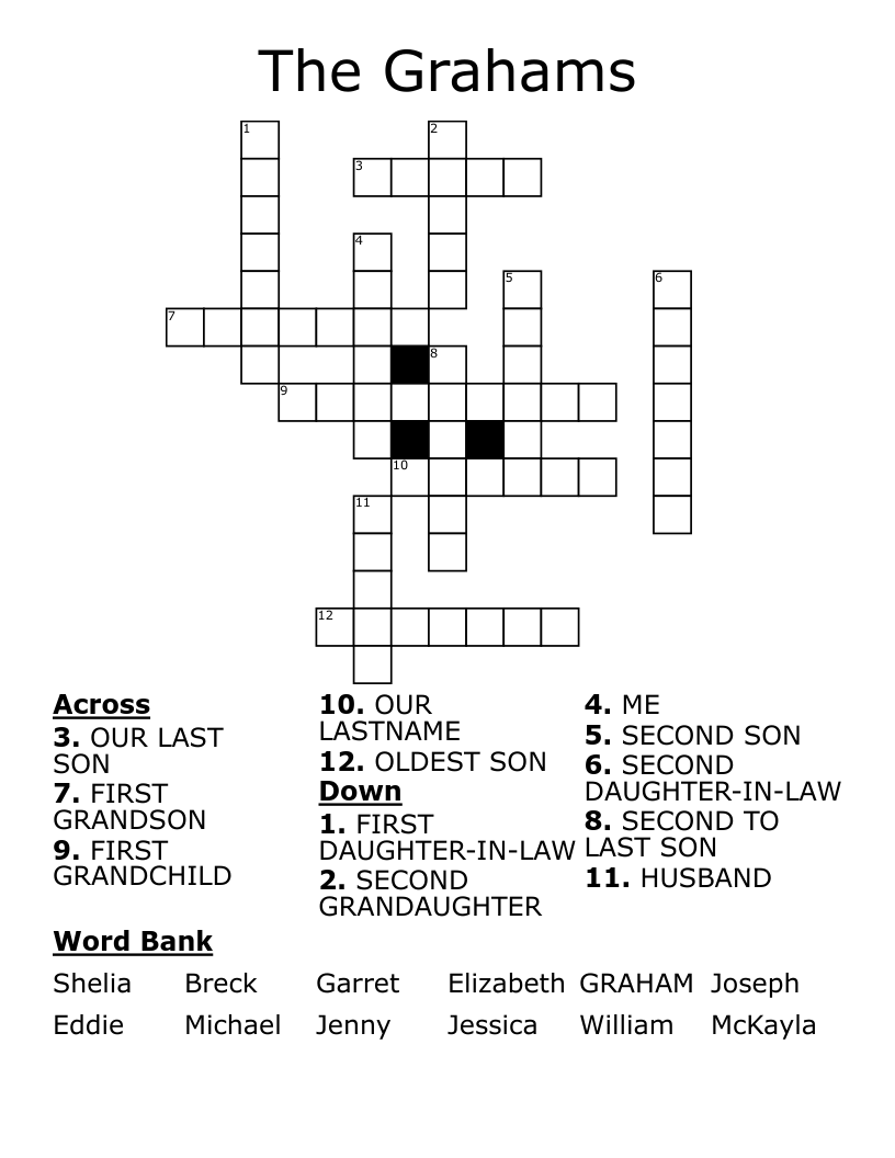 The Grahams Crossword WordMint