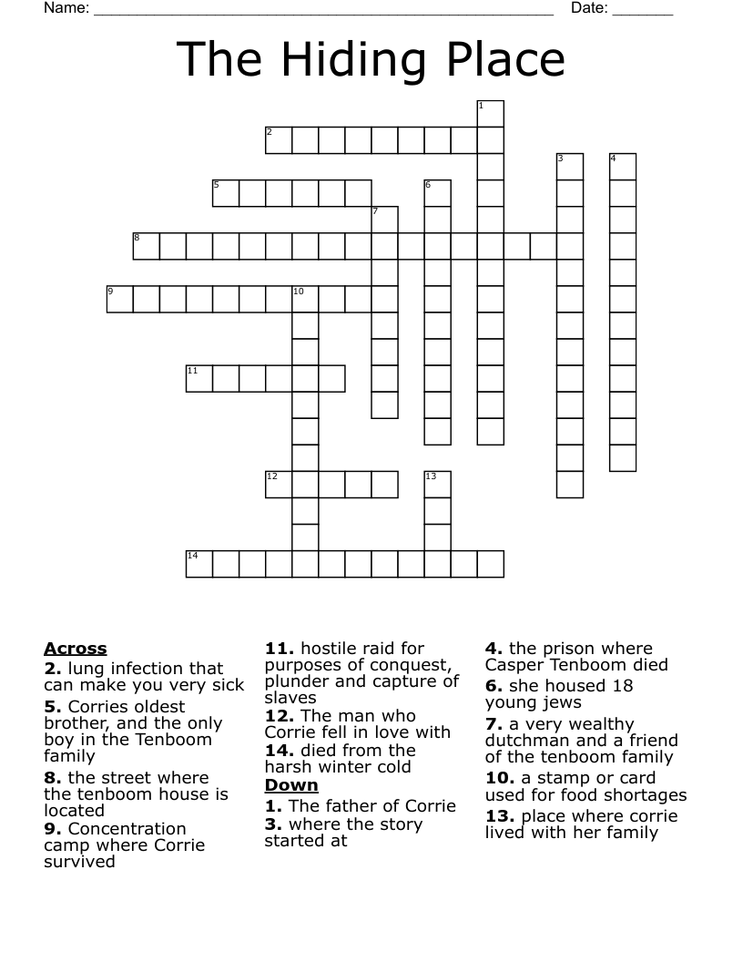 Corrie ten boom Word Search WordMint