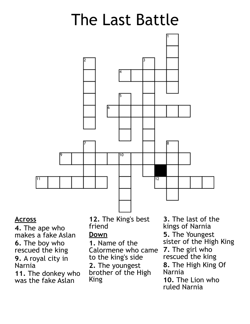 Similar to the Last Battle Word Search WordMint