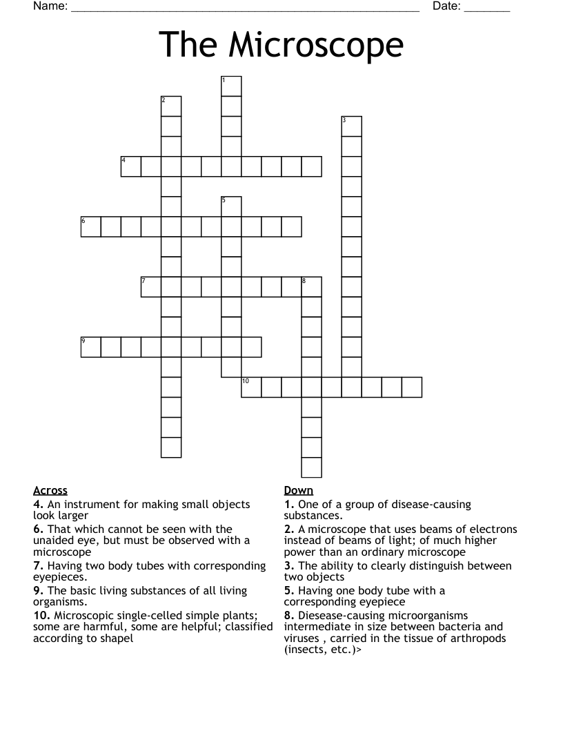 The Microscope Crossword WordMint