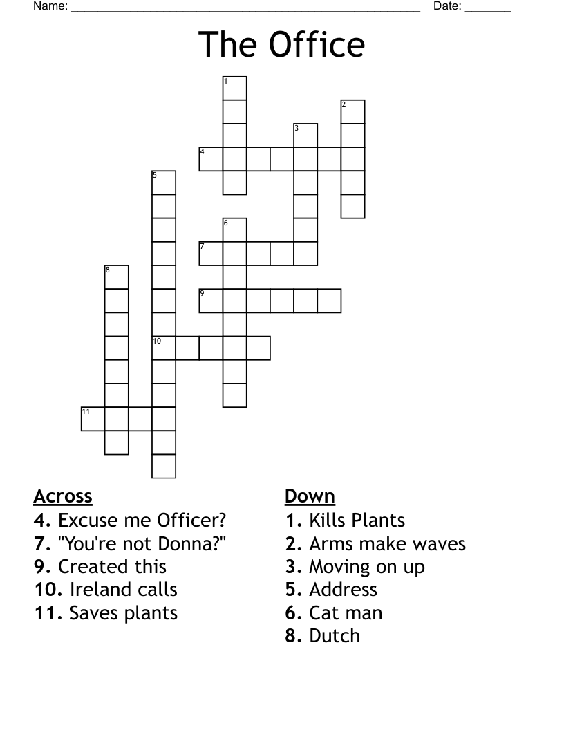 The Office Crossword WordMint