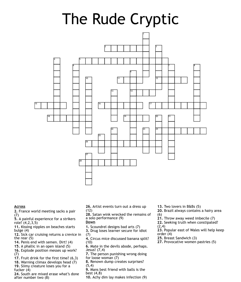 Rudeness Puzzles WordMint