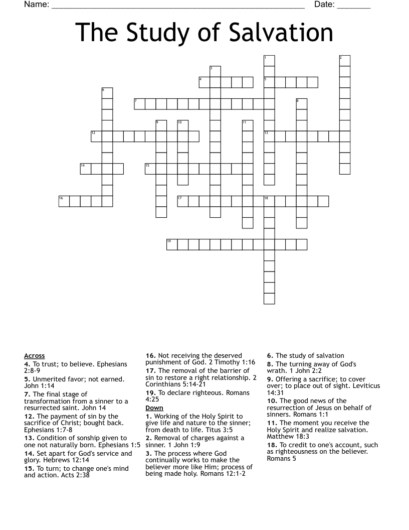 51 Belief In Existence Of God Crossword Crossword Clue