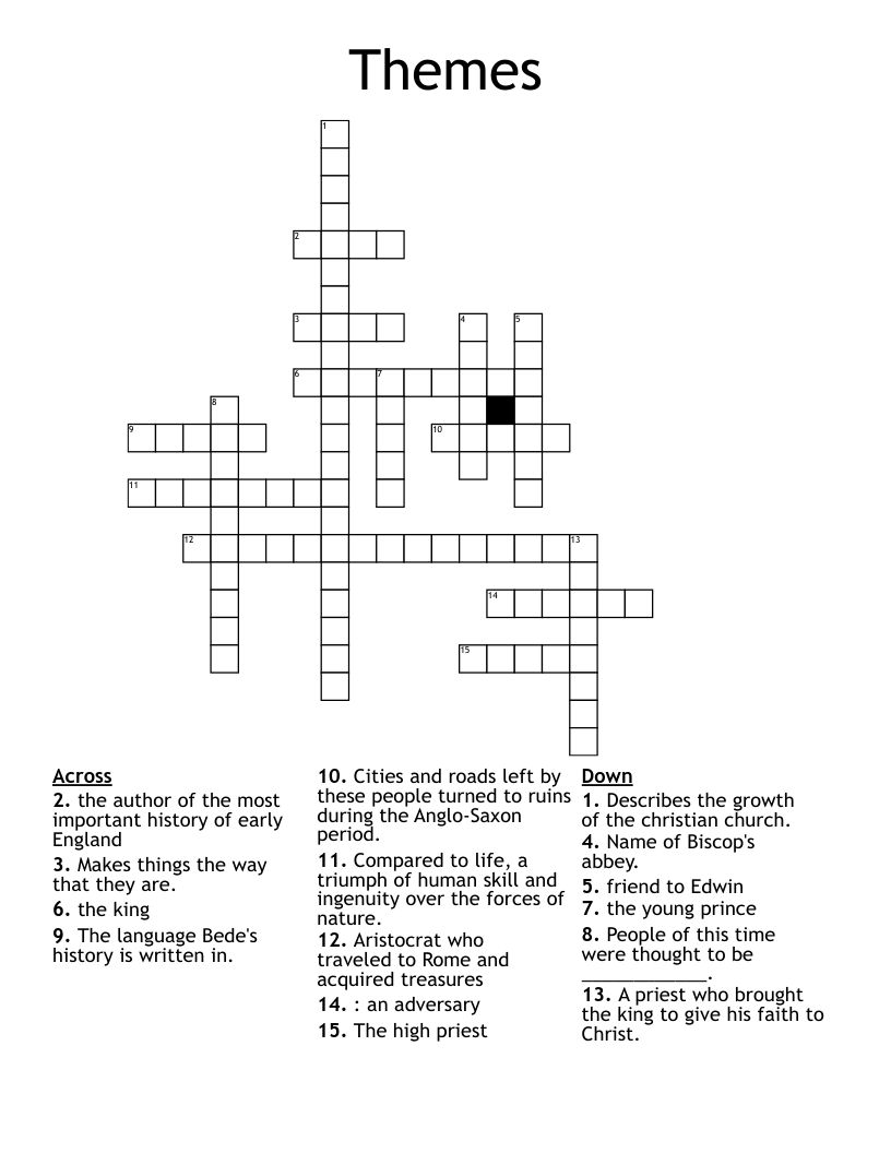 Themes Crossword - WordMint
