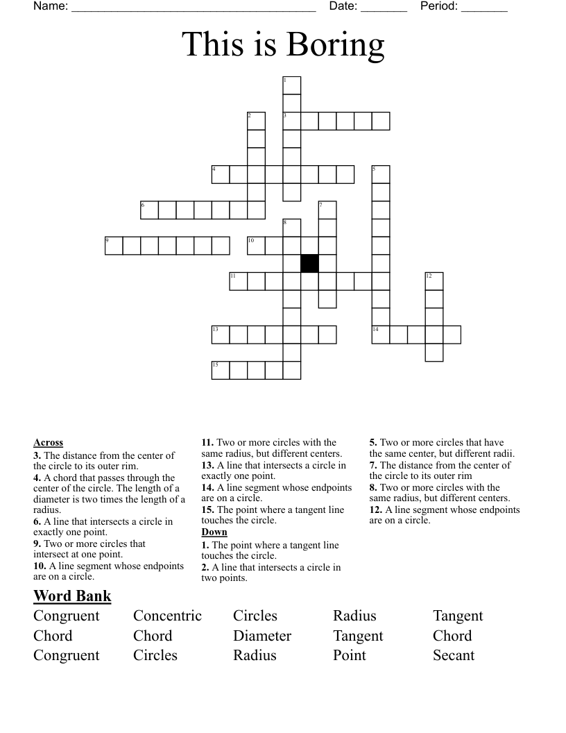 This is Boring Crossword WordMint