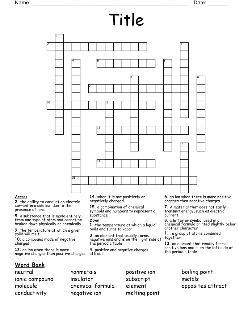 Title Crossword WordMint