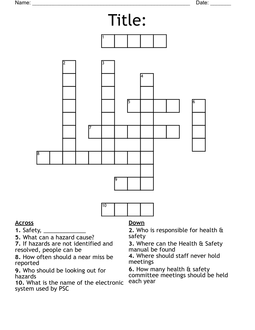 Title Crossword WordMint