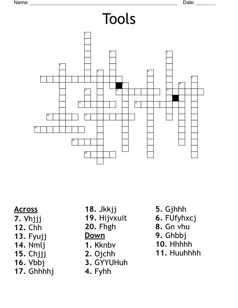 Chapter 5 Implements, Tools & Equipments Word Search WordMint