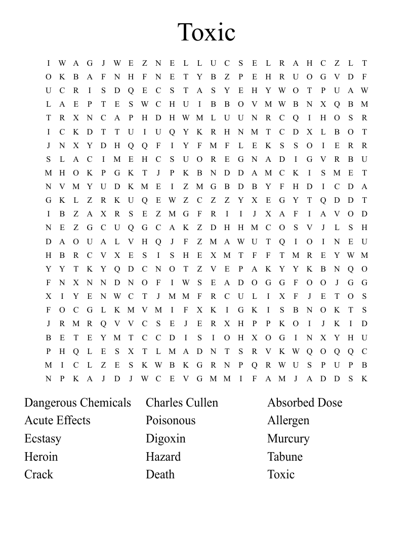 Toxic Word Search WordMint