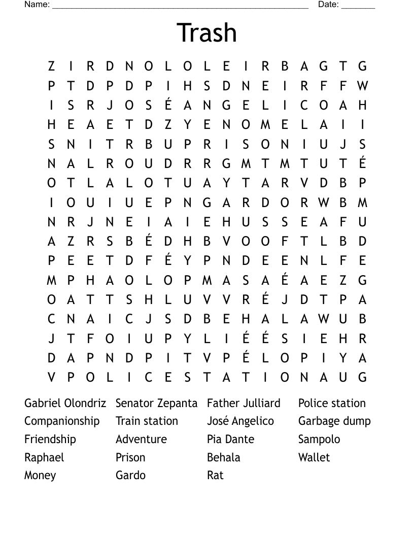 Similar to Trash Characters and the Items in Jose Angelico's Bag