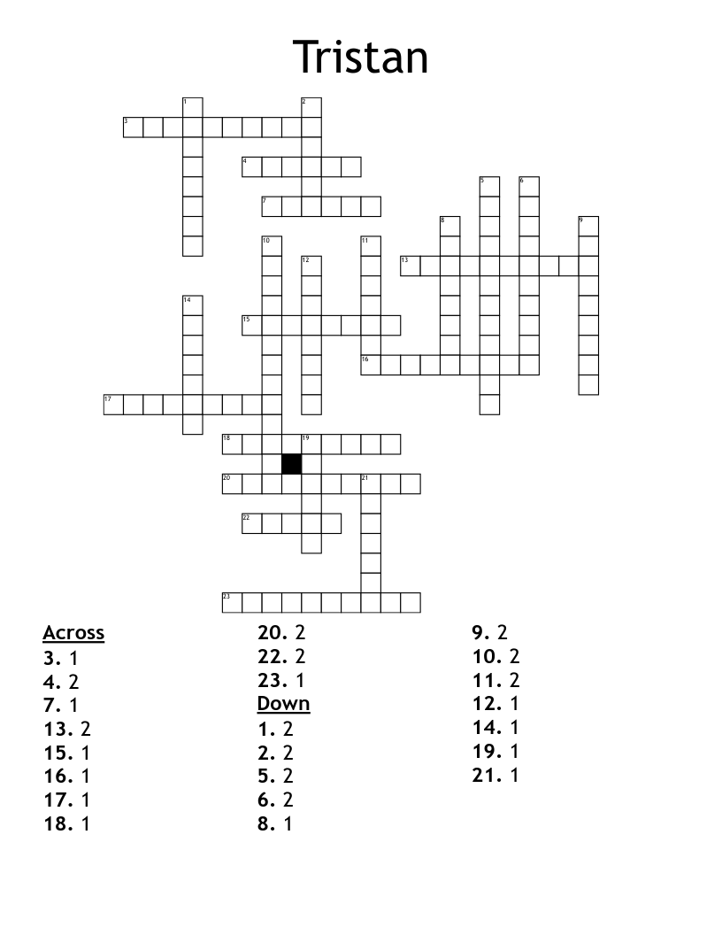 Tristan Crossword WordMint