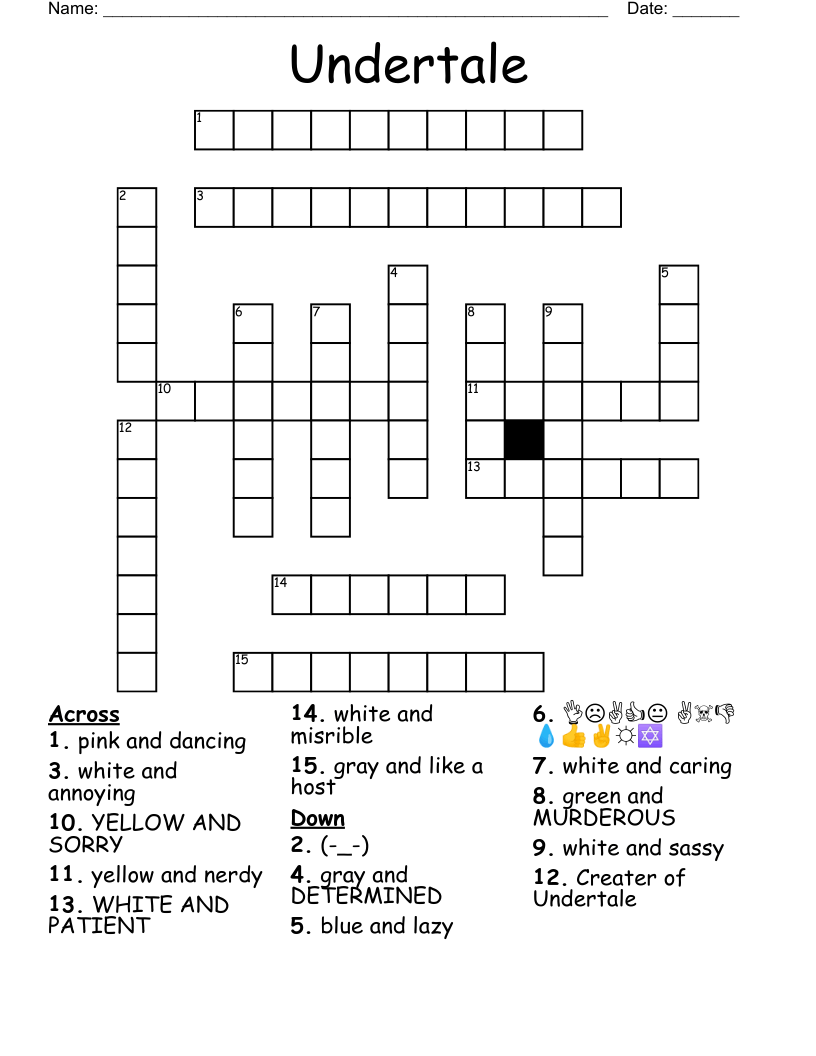 Roleplaying Games Crosswords, Word Searches, Bingo Cards WordMint