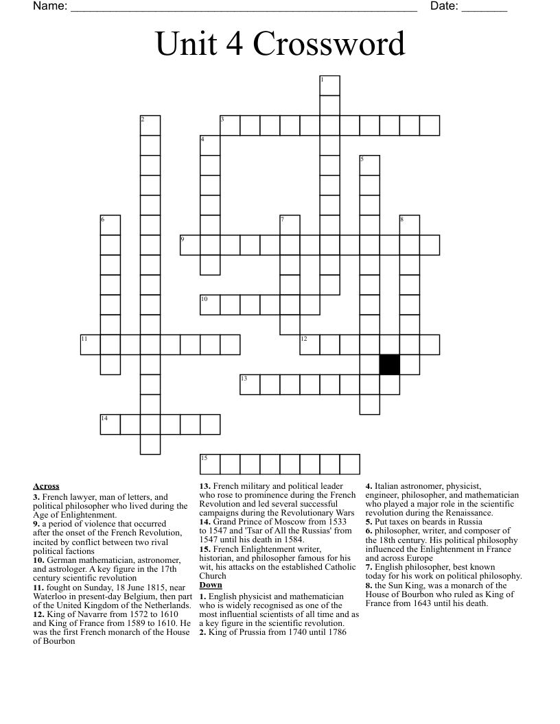Famous Mathematicians Crossword WordMint