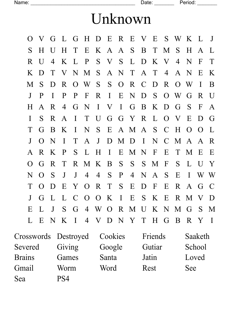 Unknown Word Search WordMint