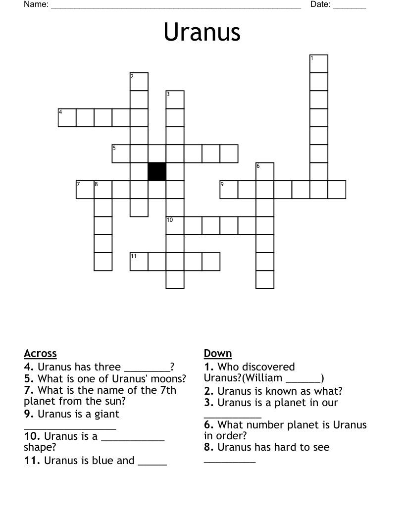 Uranus Crossword WordMint