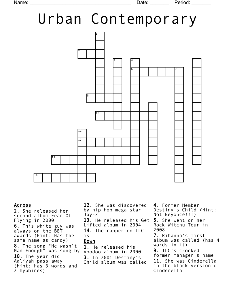 beyoncé Crossword WordMint