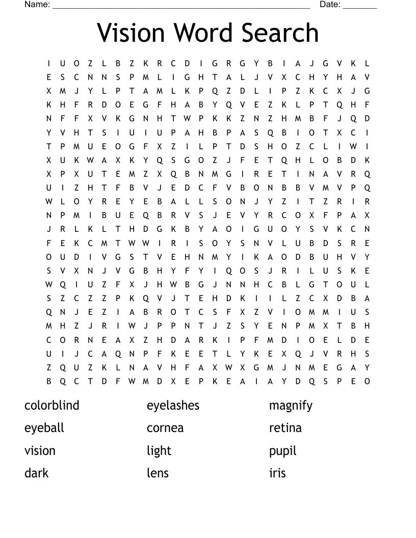 Vision Word Search WordMint