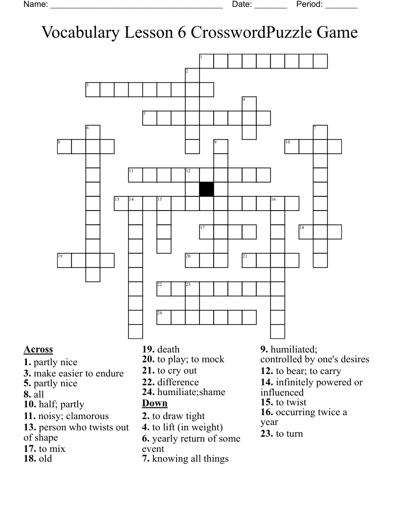 Crossword Puzzle Clue Noteworthy Tara Hamlin's Crossword Puzzles