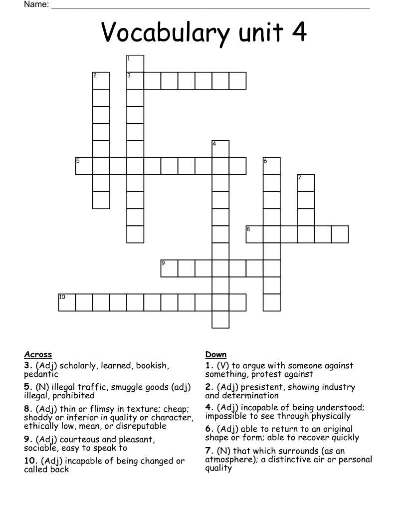 Voc 46 Crossword WordMint