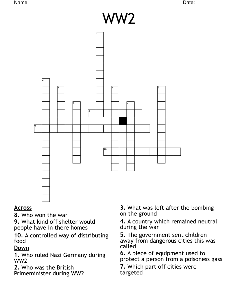 WW2 Crossword WordMint