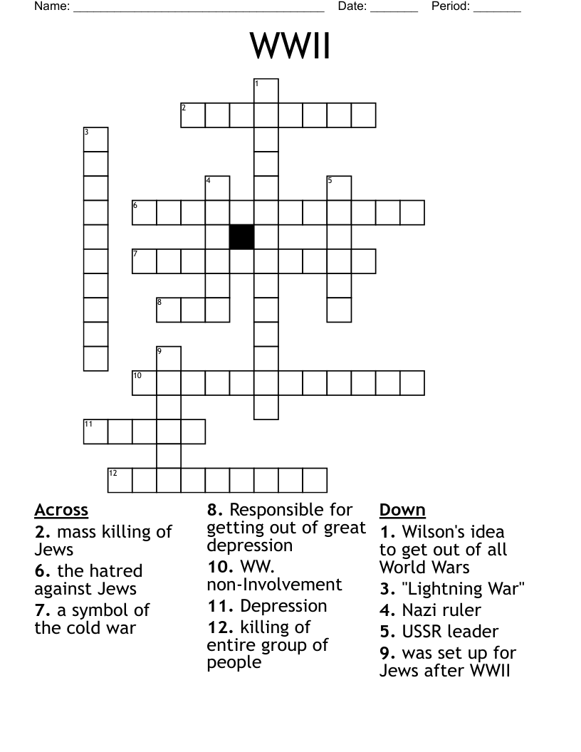 WWII Crossword WordMint