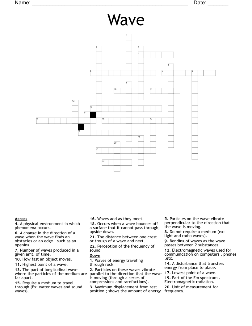 Wave Crossword WordMint