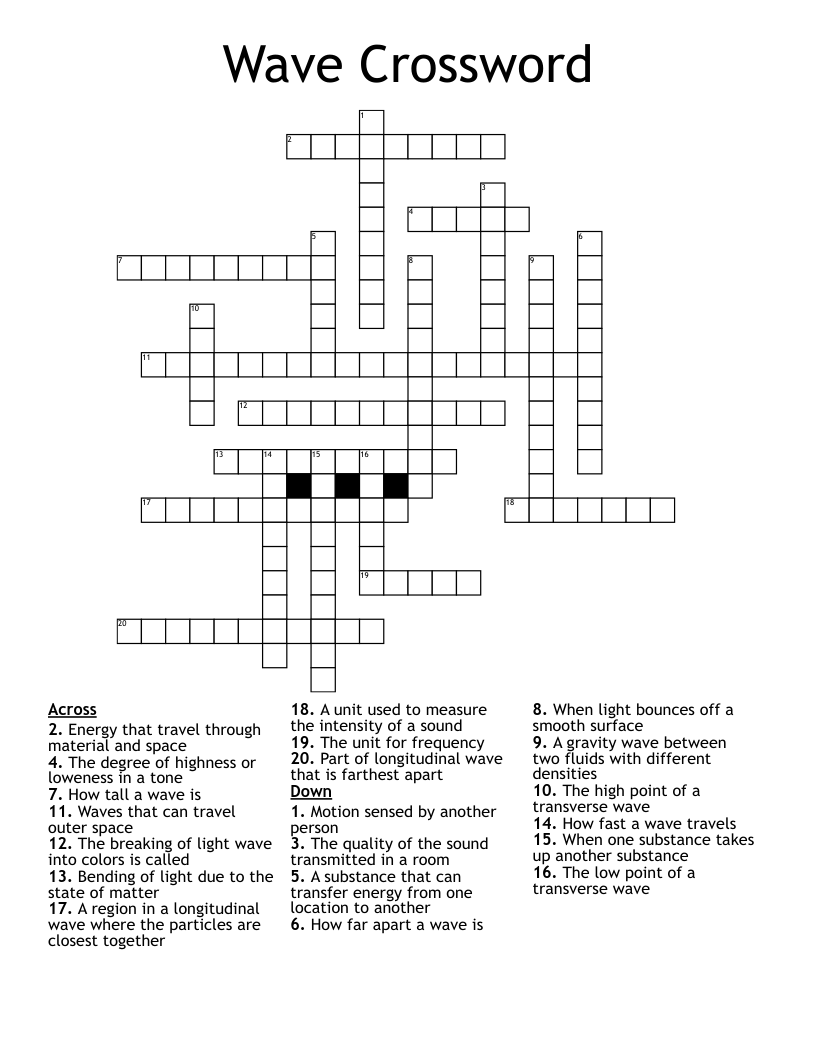 Wave Crossword - WordMint