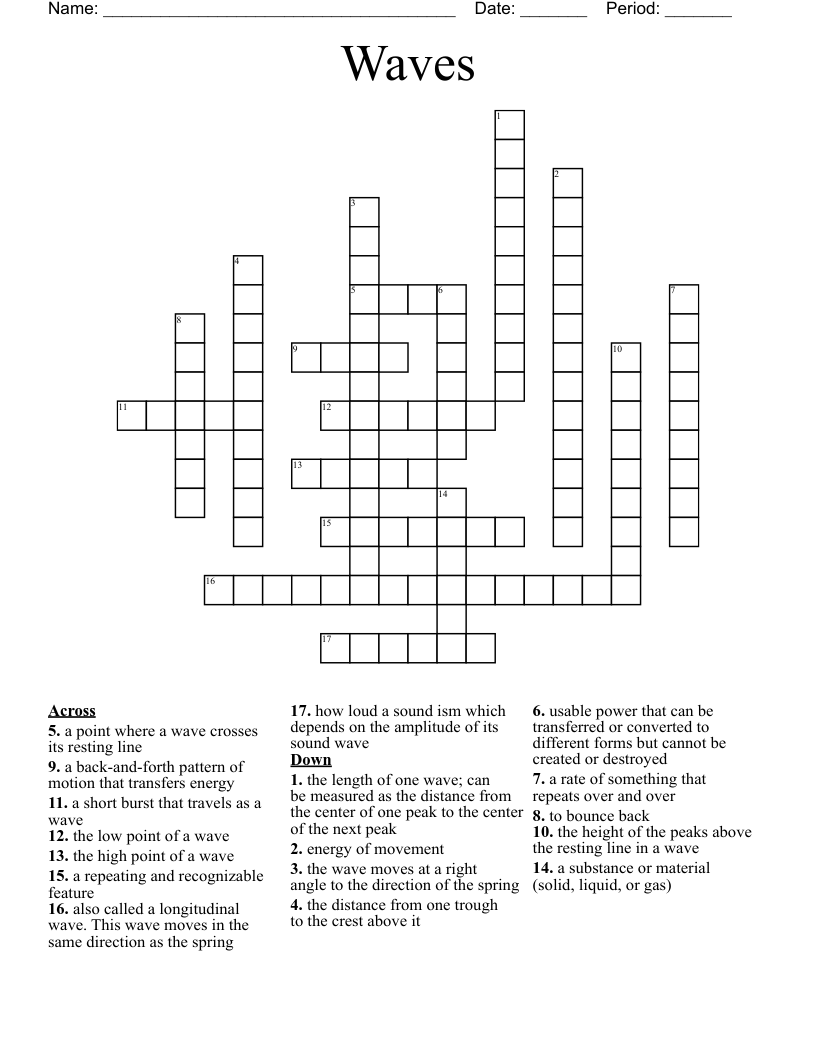 Waves Crossword - WordMint