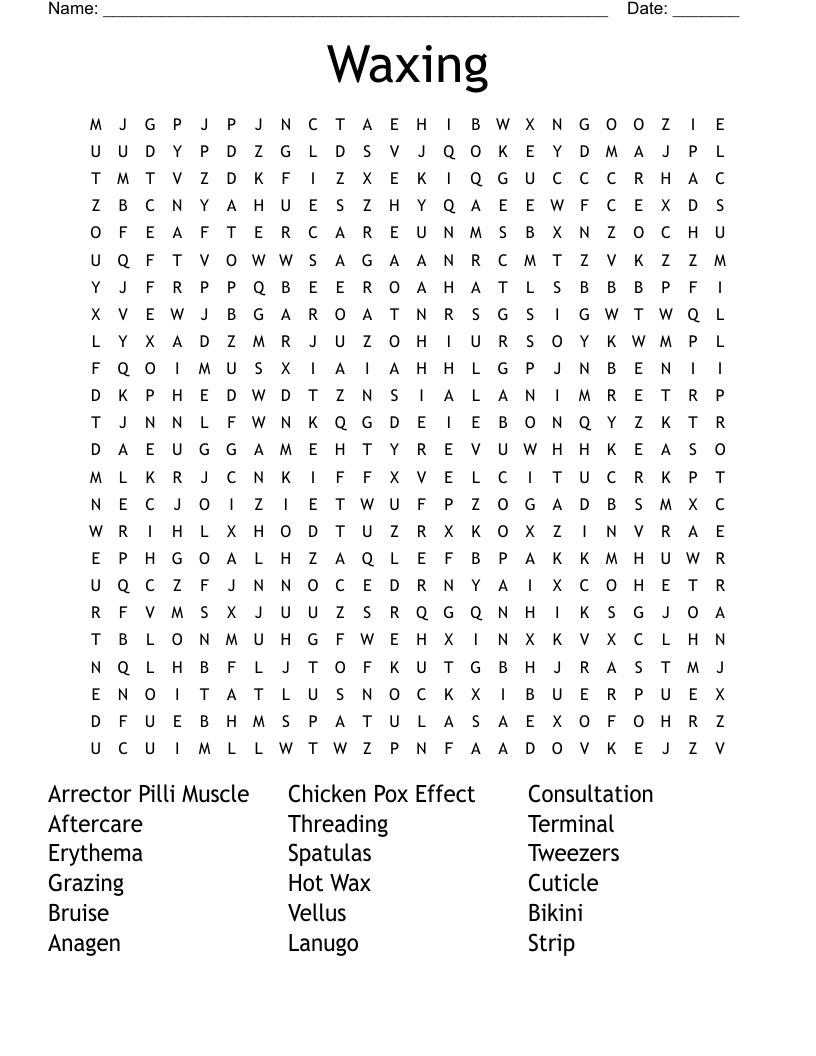 Similar to WAXING Word Search WordMint