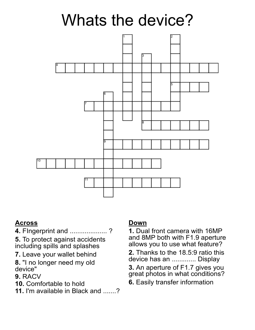 Whats the device? Crossword WordMint