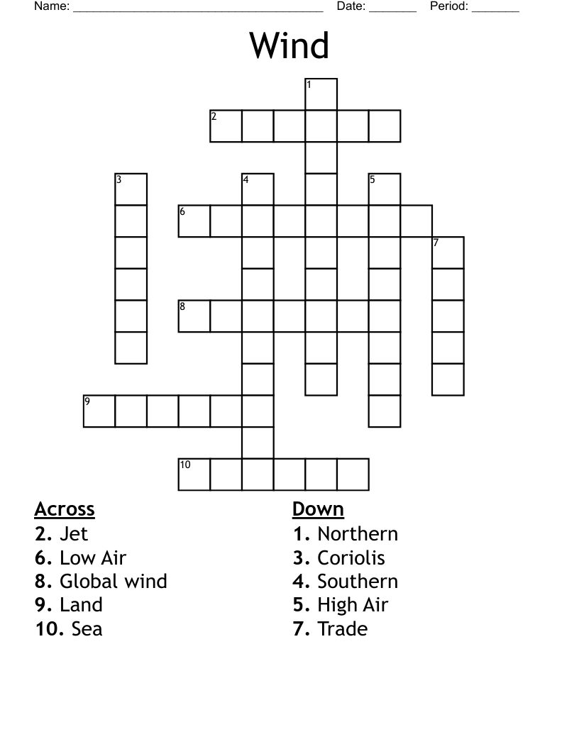 Wind Crossword WordMint