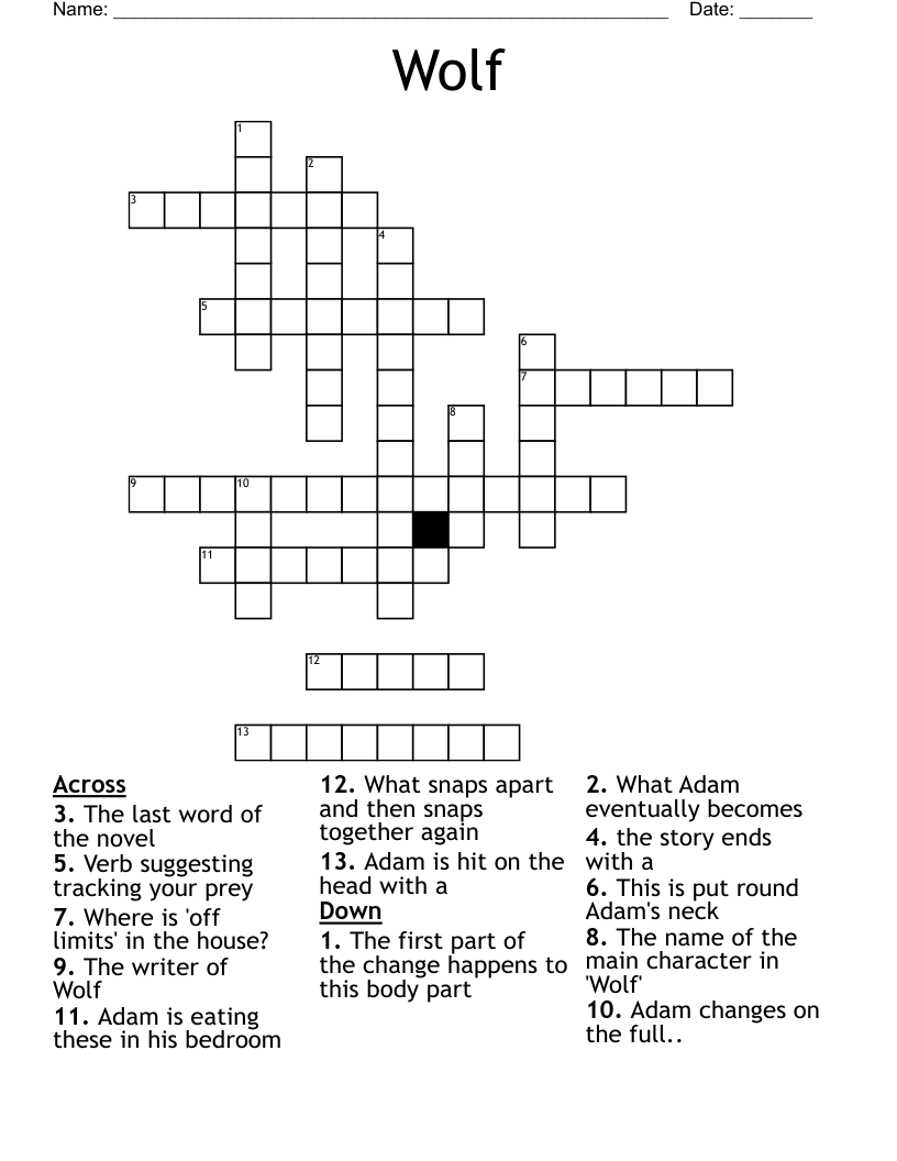 Wolf Crossword WordMint